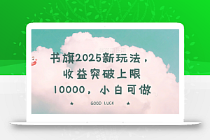 书旗2025新玩法,收益突破上限10000,小白可做