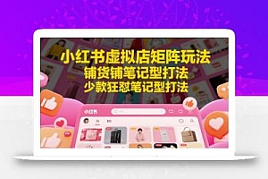 小红书虚拟店矩阵玩法,铺货铺笔记型打法,少款狂怼笔记型打法