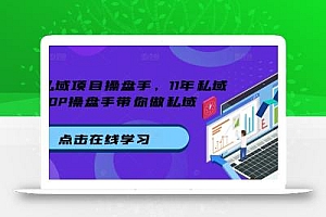 私域项目操盘手,11年私域TOP操盘手带你做私域