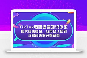 TikTok电商运营知识体系:四大核心模块,从市场认知到交易闭环的完整链路