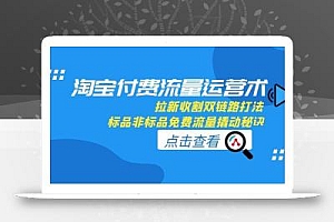 淘宝付费流量运营术,拉新收割双链路打法,标品非标品免费流量撬动秘诀
