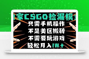 CSGO自动捡漏项目,最新独家玩法,不是美区搬砖,不需要了解和玩游戏,新手小白轻松月入1W+【揭秘】