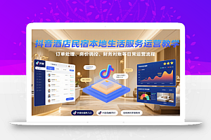 抖音酒店民宿本地生活服务运营教学,订单处理、房价调控、财务对账等日常运营流程