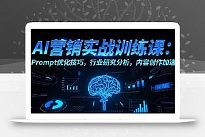 AI营销实战训练课:Prompt优化技巧,行业研究分析,内容创作加速