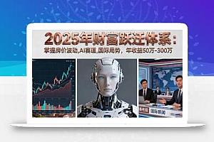 2025年财富跃迁体系:掌握房价波动,AI赛道,国际局势,年收益50万-300万