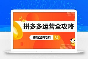 拼多多运营全攻略:从0到日销千单,爆款内功+付费推广+黑科技(更新25年3月
