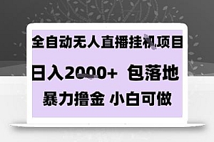 最新全自动抖音无人直播挂G项目,日入2k+ 包落地暴力撸金,小白可做【揭秘】