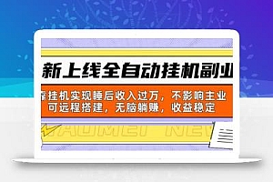 新上线全自动挂机副业:靠挂机实现睡后收入过万,不影响主业可远程搭建…