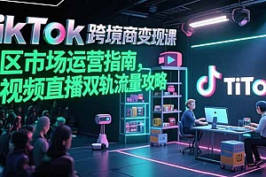 TikTok跨境电商变现课,美区市场运营指南,短视频直播双轨流量攻略