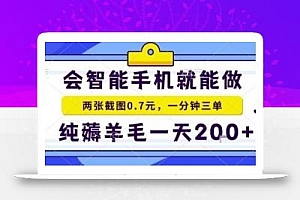 手机项目,二十秒一单,纯薅羊毛一天2张+做就有【揭秘】
