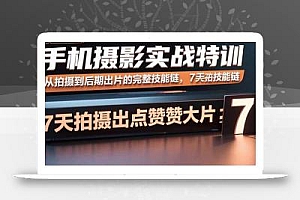 手机摄影实战特训,从拍摄到后期出片的完整技能链,7天拍出点赞大片
