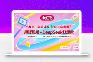 小红书一年陪伴课【2025年新课】,用短视频+deepSeek打爆款,史上最干货的小红书店铺爆款课程