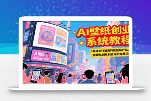 AI壁纸创业系统教程,零成本打造高转化壁纸产品,实现从创意到变现的完整闭环