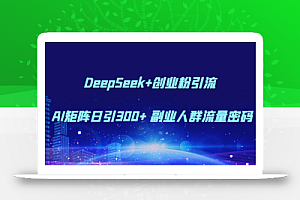 DeepSeek+创业粉引流 AI矩阵日引300+ 副业人群流量密码