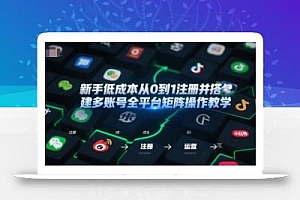 新手低成本从0到1注册并搭建多账号全平台矩阵操作教学,手机号-邮箱-IP-工具