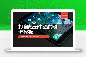 打自热最牛逼的引流模板,二剪搬运嗖嗖上人,日引300+