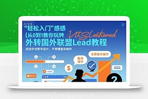 国外联盟賺美刀项目,从0到1教你玩转国外联盟Lead教程,纯新手可操作性100%