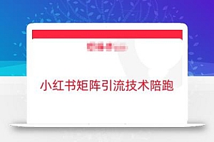 小红书矩阵引流技术,教大家玩转小红书流量