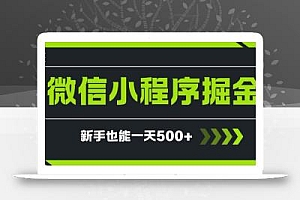 微信小程序自撸广告项目,0投资暴力玩法,新手小白一天轻松500+