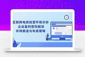 互联网电商经营环境分析, 企业盈利密码解读, 市场赛道与布局策略