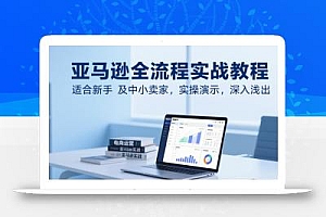 亚马逊全流程实战教程,适合新手及中小卖家,实操演示,深入浅出