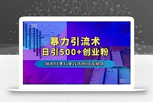 暴力引流术,专业知识付费行业首选的引流秘籍,一天暴流500+创业粉,五个手机流量接不完!