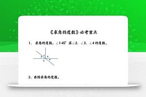四上数学【求角的度数】必考重点空白版