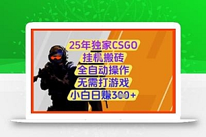 25年独家CSGO挂G搬砖,全自动操作,无需打游戏,小白日入3张+【揭秘】