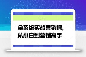 全系统实战营销课,从小白到营销高手