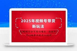 2025年视频号带货新玩法:AI炮制百分百原创爆款,稳起号,T+1结算实现月入过万