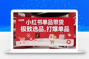 小红书单品带货,极致选品,打爆单品