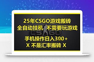 25年CSGO游戏搬砖,全自动运行,不需要玩游戏,手机操作日入3张(不是汇率搬砖)【揭秘】