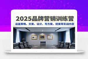 2025品牌营销训练营,涵盖策略、文案、设计、写方案、提案等实战内容