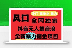25年6月高爆抖音无人直播最新撸音浪掘金项目,解放双手小白可做,无脑日入1k+,门槛低【揭秘】