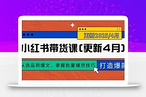 小红书带货课(更新4月