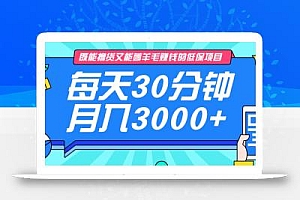 既能撸货又能赚钱的长期低保项目,每天30分钟,多号百分百稳定月入3000+!