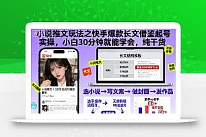 小说推文玩法之快手爆款长文借鉴起号实操,小白30分钟就能学会,纯干货