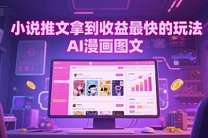小说推文拿到收益最快的玩法,AI漫画图文