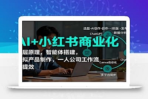 AI+小红书商业化,底层原理,智能体搭建,虚拟产品制作,一人公司工作流与提效