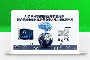 AI技术+跨境电商全环节应用课:适合跨境电商老板,运营负责人及AI训练师学习