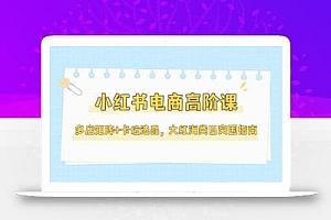 小红书电商高阶课,多店矩阵+卡位选品,大红海类目突围指南(更新5月)