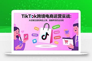 TikTok跨境电商运营实战:从店铺注册到商品上架、直播带货的全流程