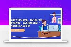 全域起号核心课程,ROI超10倍直播间拆解,选品直投,供应链定位人设布局
