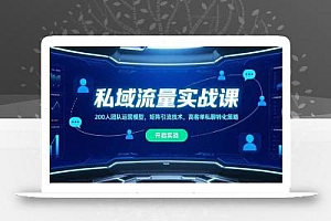 私域流量实战课,200人团队运营模型,矩阵引流技术,高客单私聊转化策略