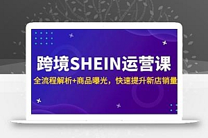 跨境SHEIN运营课,全流程解析+商品曝光,快速提升新店销量