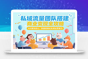 私域流量团队搭建商业变现全攻略,9大模块核心,掌握规模化私域运营能力