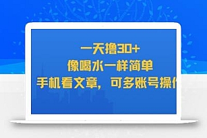 一天撸30+,像喝水一样简单,手机看文章,可多账号操作