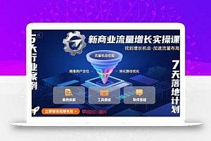 新商业流量增长实操课,找到增长机会,加速流量布局