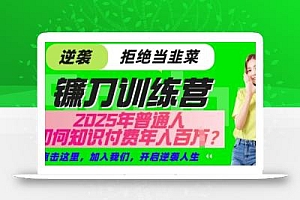【网创项目终点站-镰刀训练营超级IP合伙人】25年普通人如何通过知识付费实现逆袭【揭秘】