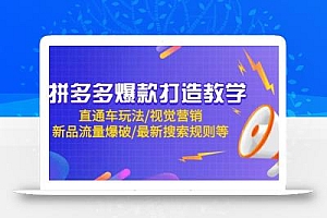 拼多多爆款打造教学:直通车玩法/视觉营销/新品流量爆破/最新搜索规则等